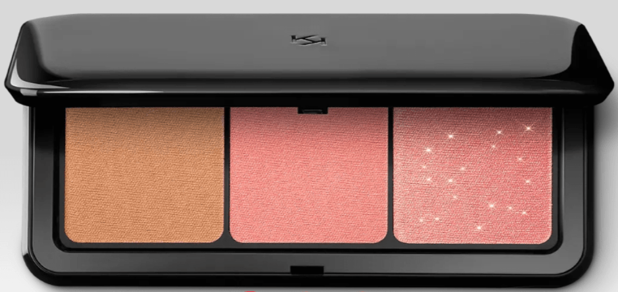 paleta trio multi acabamento blush e bronzer kiko milano
