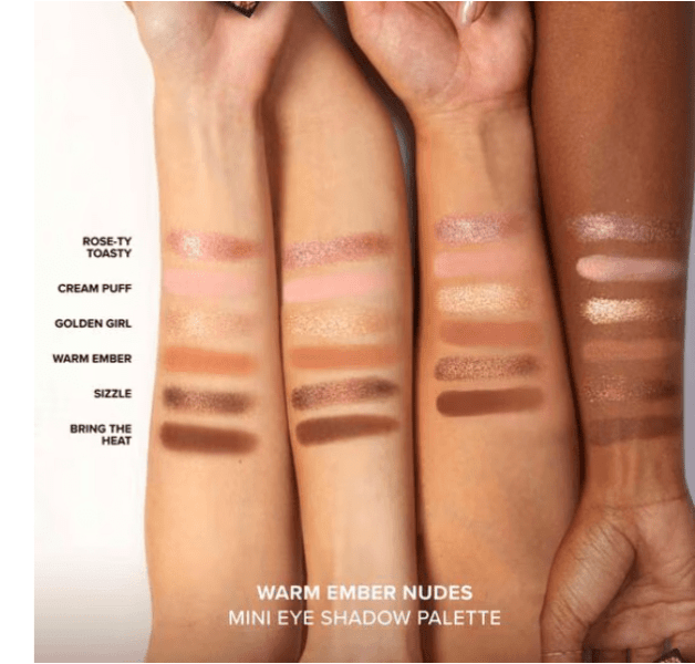 mini paleta de sombras born this way warm TOO FACED
