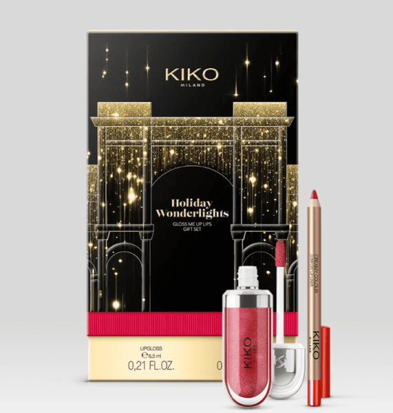 Kit Gloss e Lápis kiko milano 03 Sorriso Vermelho