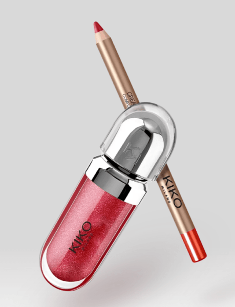 Kit Gloss e Lápis kiko milano 03 Sorriso Vermelho