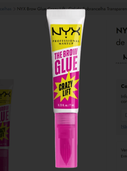 Brow Glue Crazy Lift - Lamination de Sobrancelha Transparente NYX